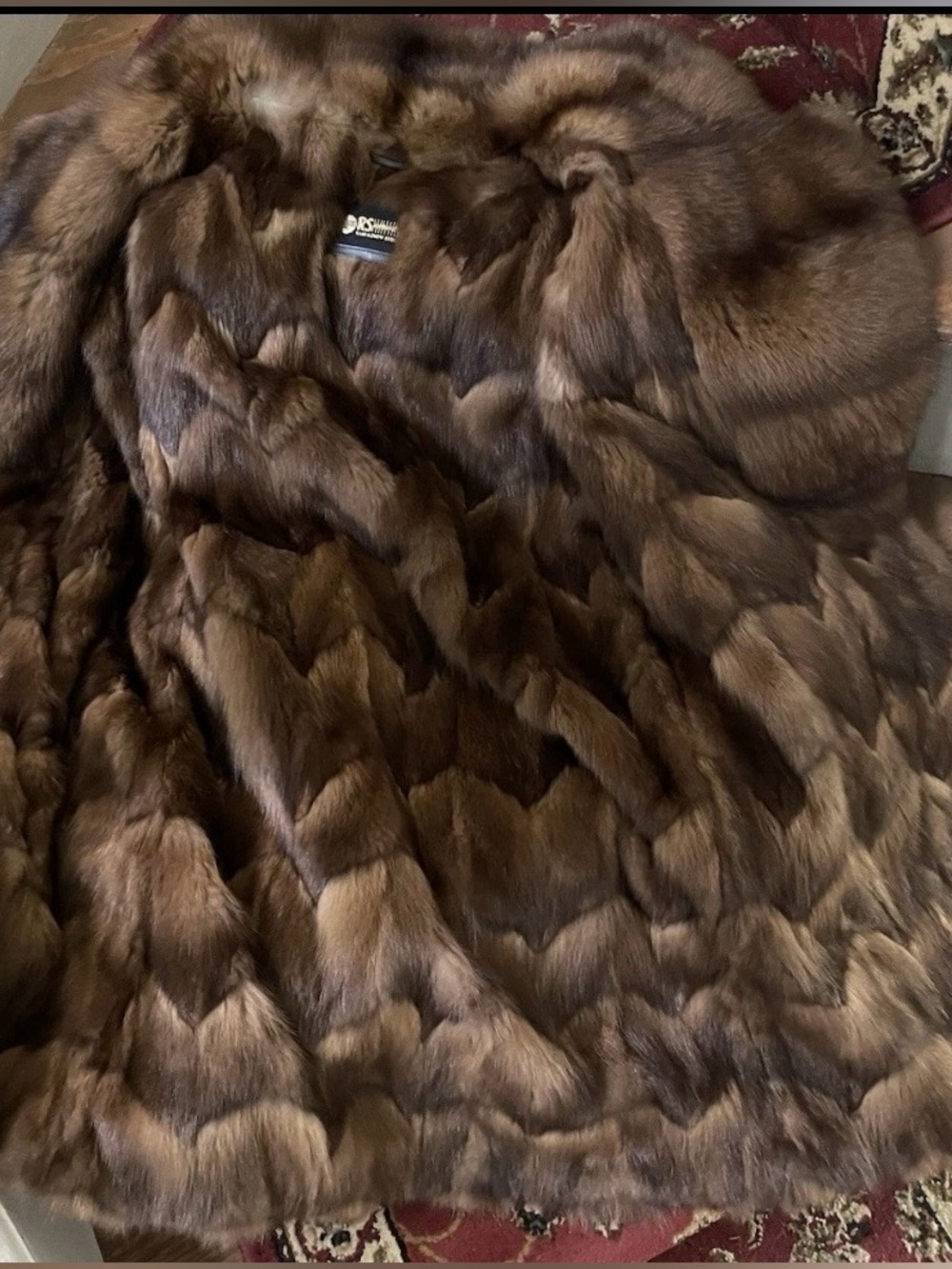 Russian Sable Fur Trimmed , Sable Fur Lined Jacket/ Coat